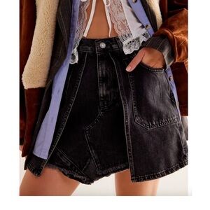 Free People We The Free Bare With Me Denim Skirt 27